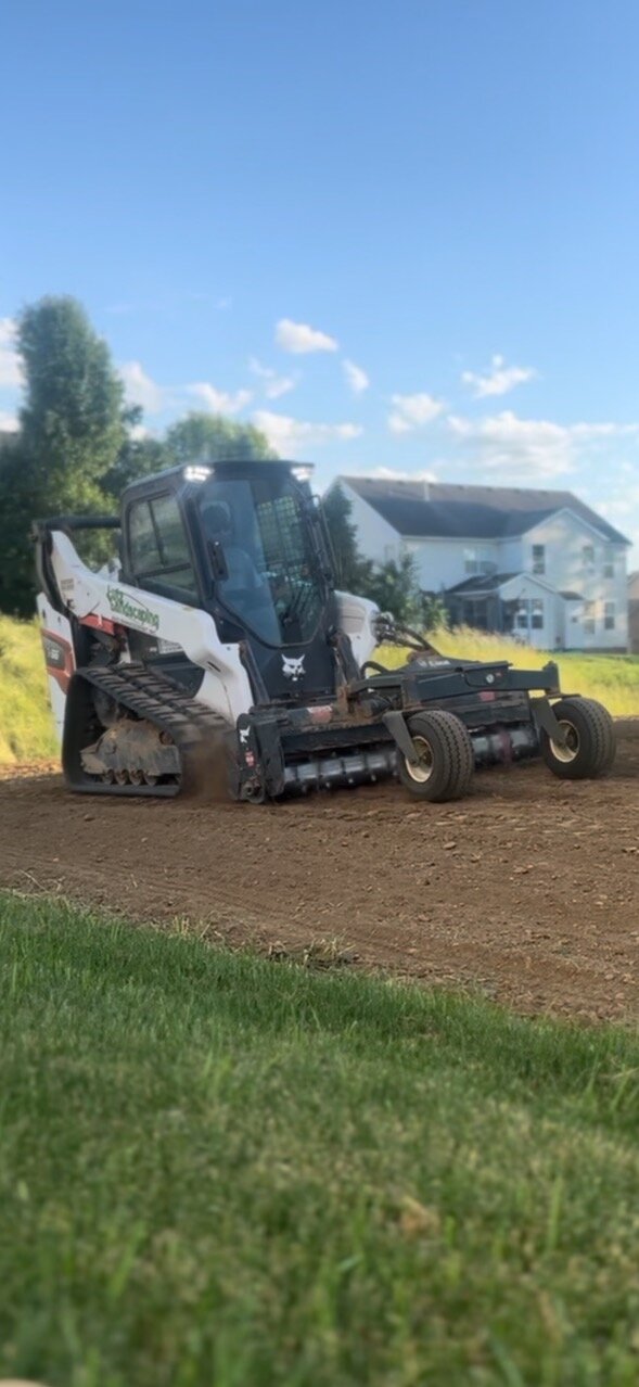 New hydroseeded lawn growth